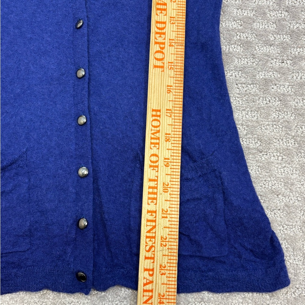 Banana Republic Cardigan Womens S Blue Italian Yarn Wool Blend V Neck Sweater - Picture 4 of 5